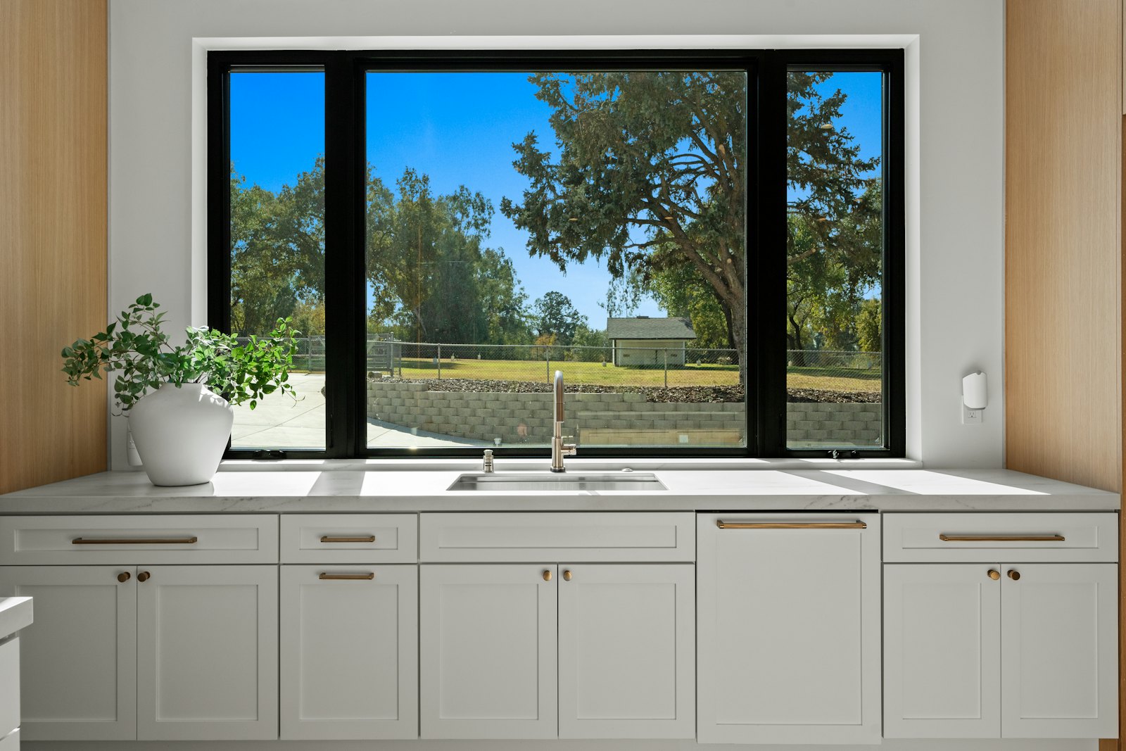 New replacement windows on a modern home